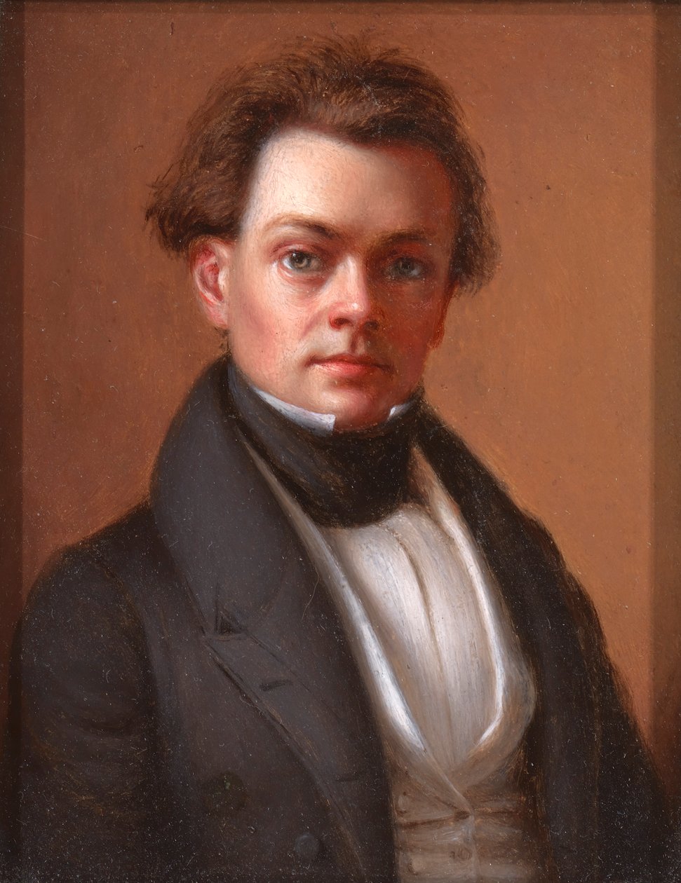 Självporträtt, ca. 1850. av Oliver Tarbell Eddy
