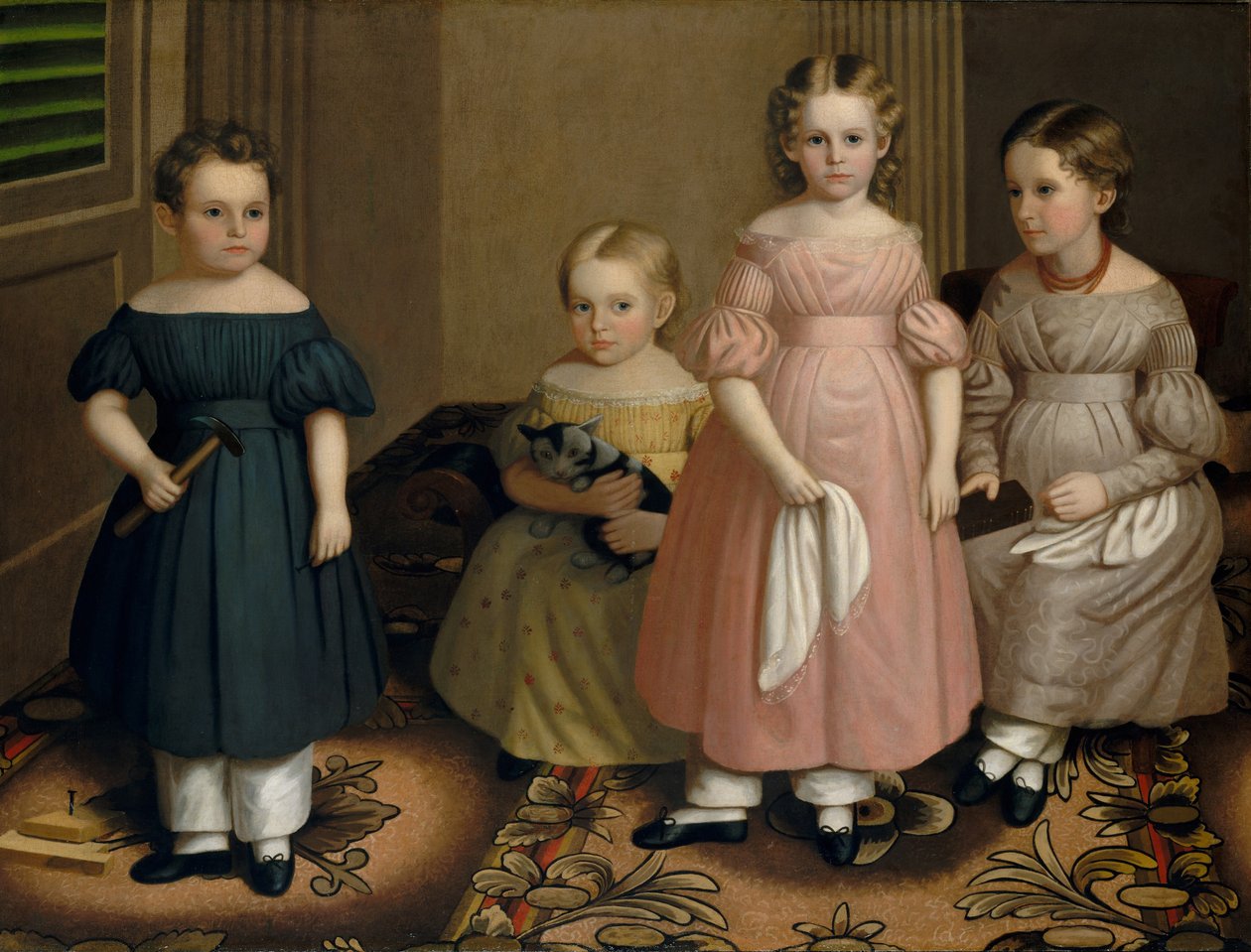 The Alling Children, c.1839 av Oliver Tarbell Eddy