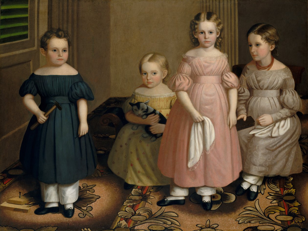 The Alling Children, ca. 1839. av Oliver Tarbell Eddy