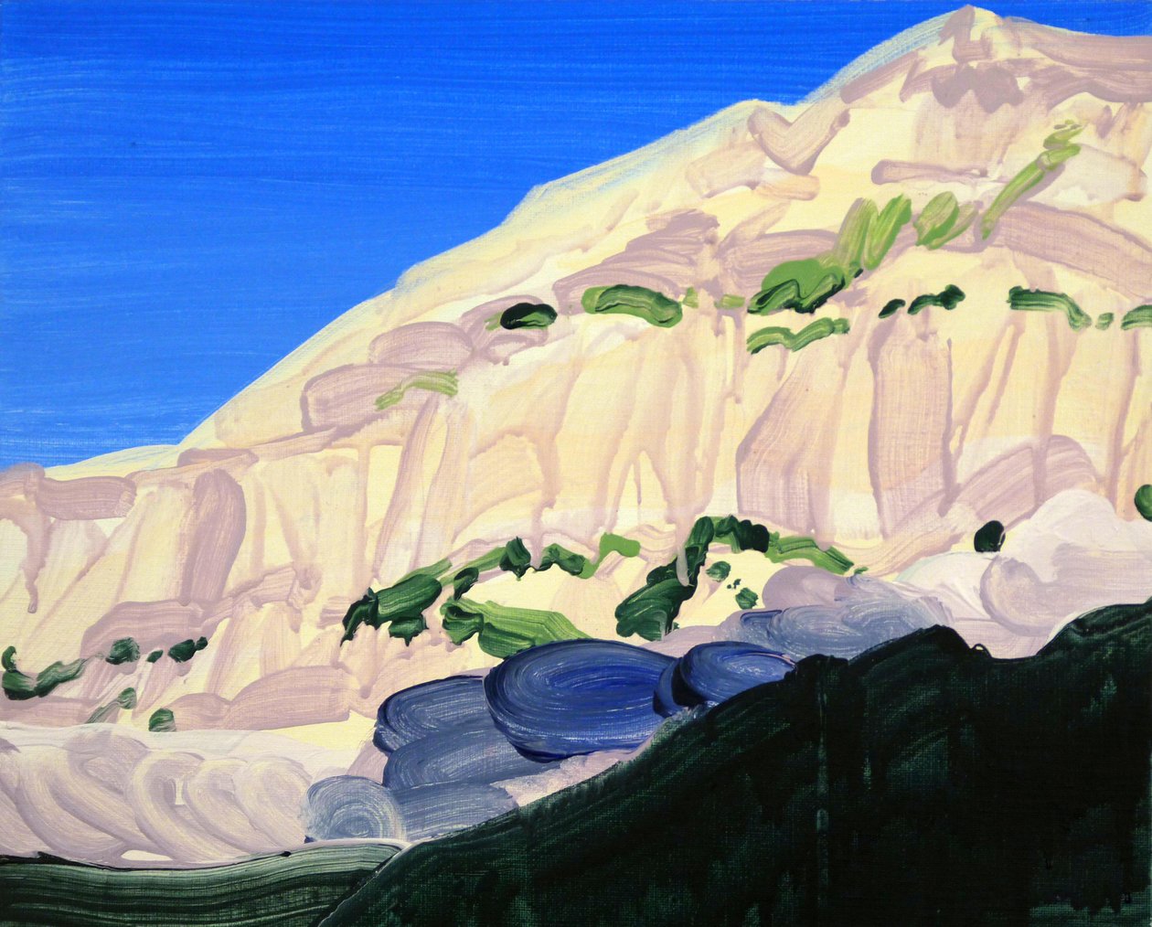 Leukerbad 13, 2012 (akryl på duk) av Olivier Morel