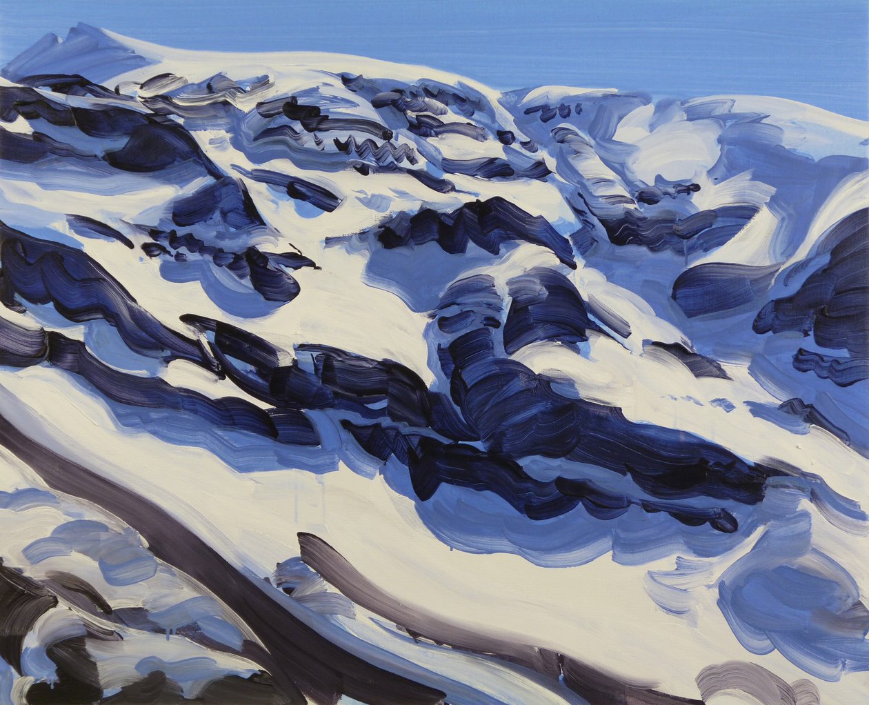 Leukerbad 31, 2014 (akryl på duk) av Olivier Morel