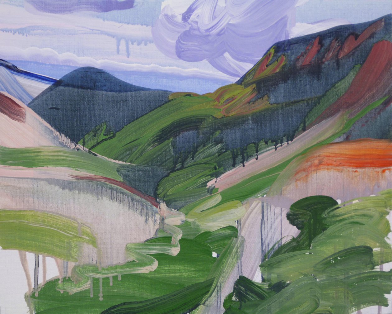 Leukerbad 4, 2012 (akryl på duk) av Olivier Morel