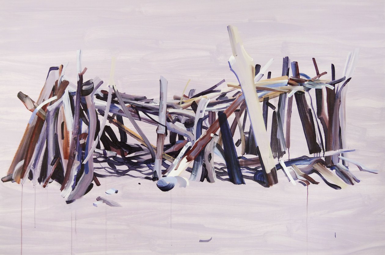 Maison02, 2015 (akryl på duk) av Olivier Morel