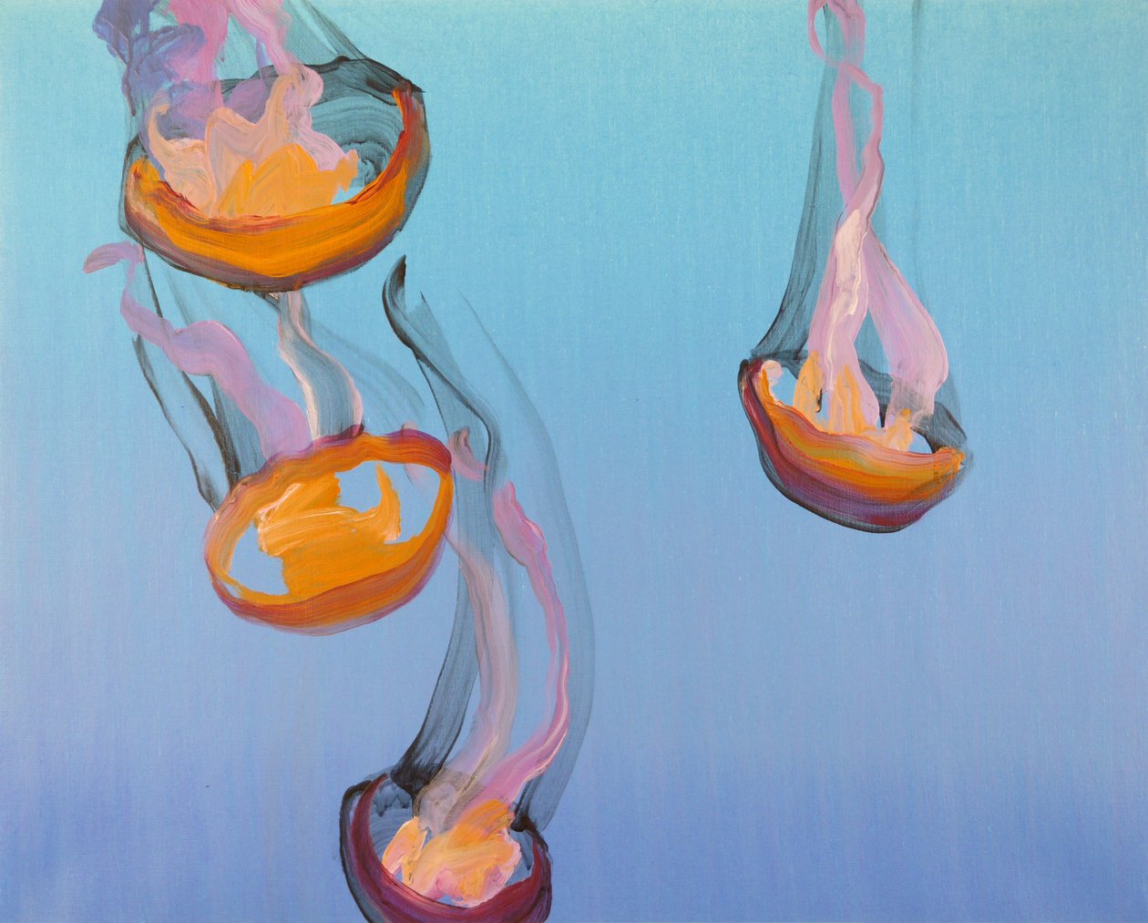 Méduses 13, 2013 (akryl på duk) av Olivier Morel