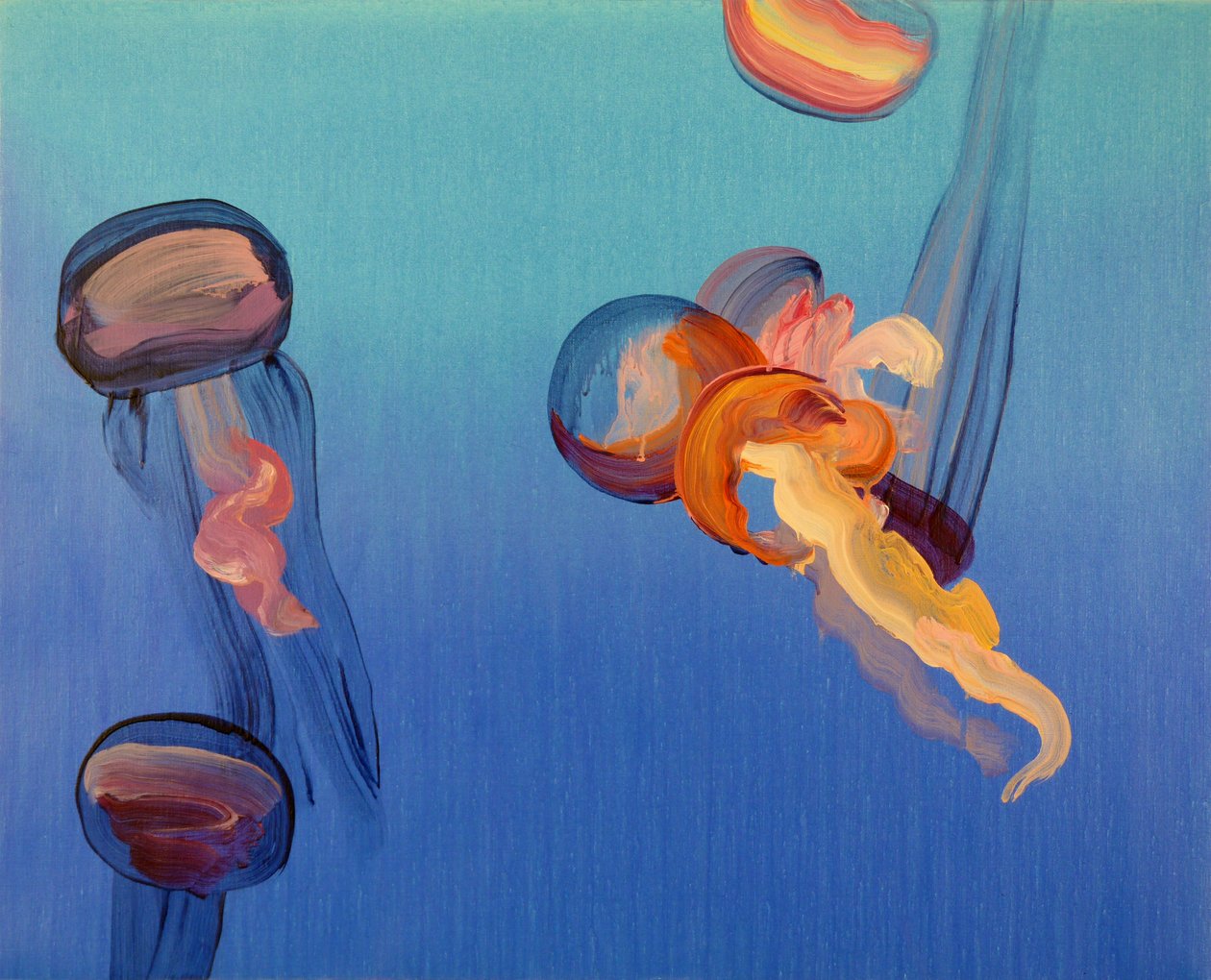 Méduses 14, 2013 (akryl på duk) av Olivier Morel