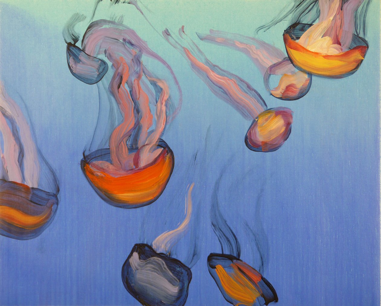 Méduses 15, 2013 (akryl på duk) av Olivier Morel