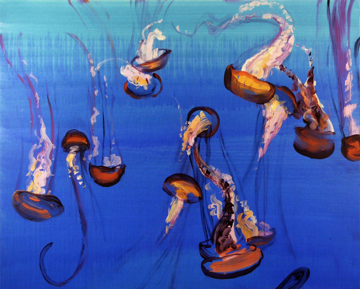 Méduses, 2012 (akryl på duk) av Olivier Morel