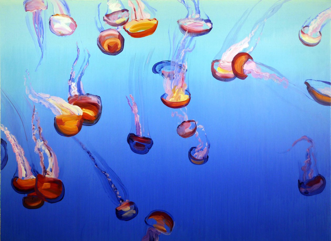 Méduses 2, 2012 (akryl på duk) av Olivier Morel