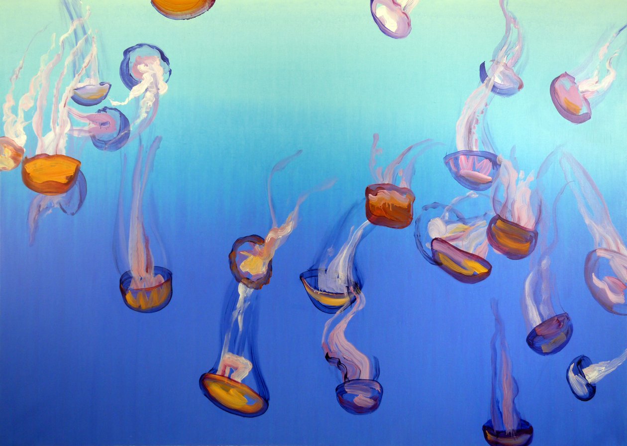 Méduses 3, 2012 (akryl på duk) av Olivier Morel