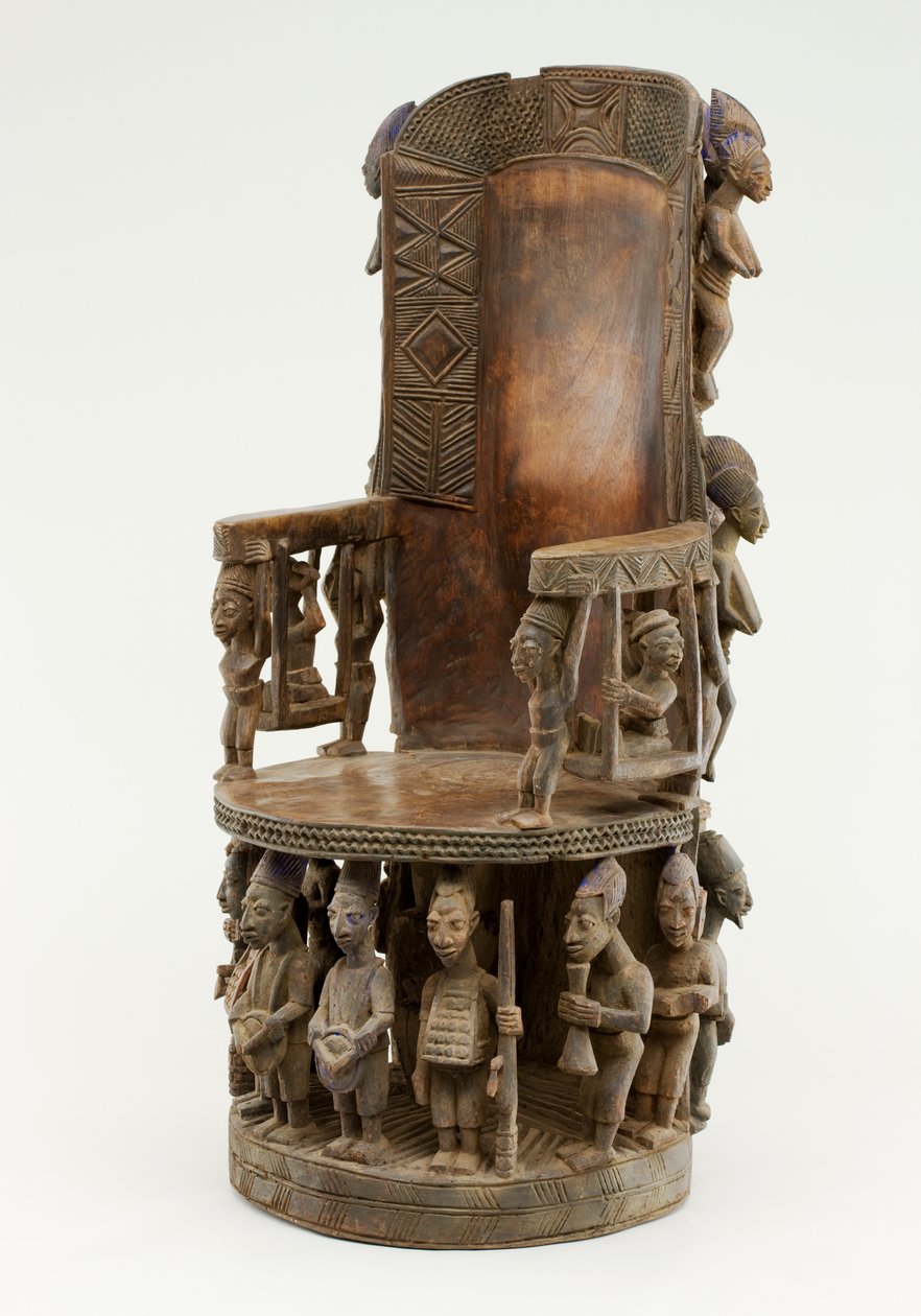 Chiefs Throne, Yoruba Culture (trä och pigment) av Olowe of Ise Olowe of Ise