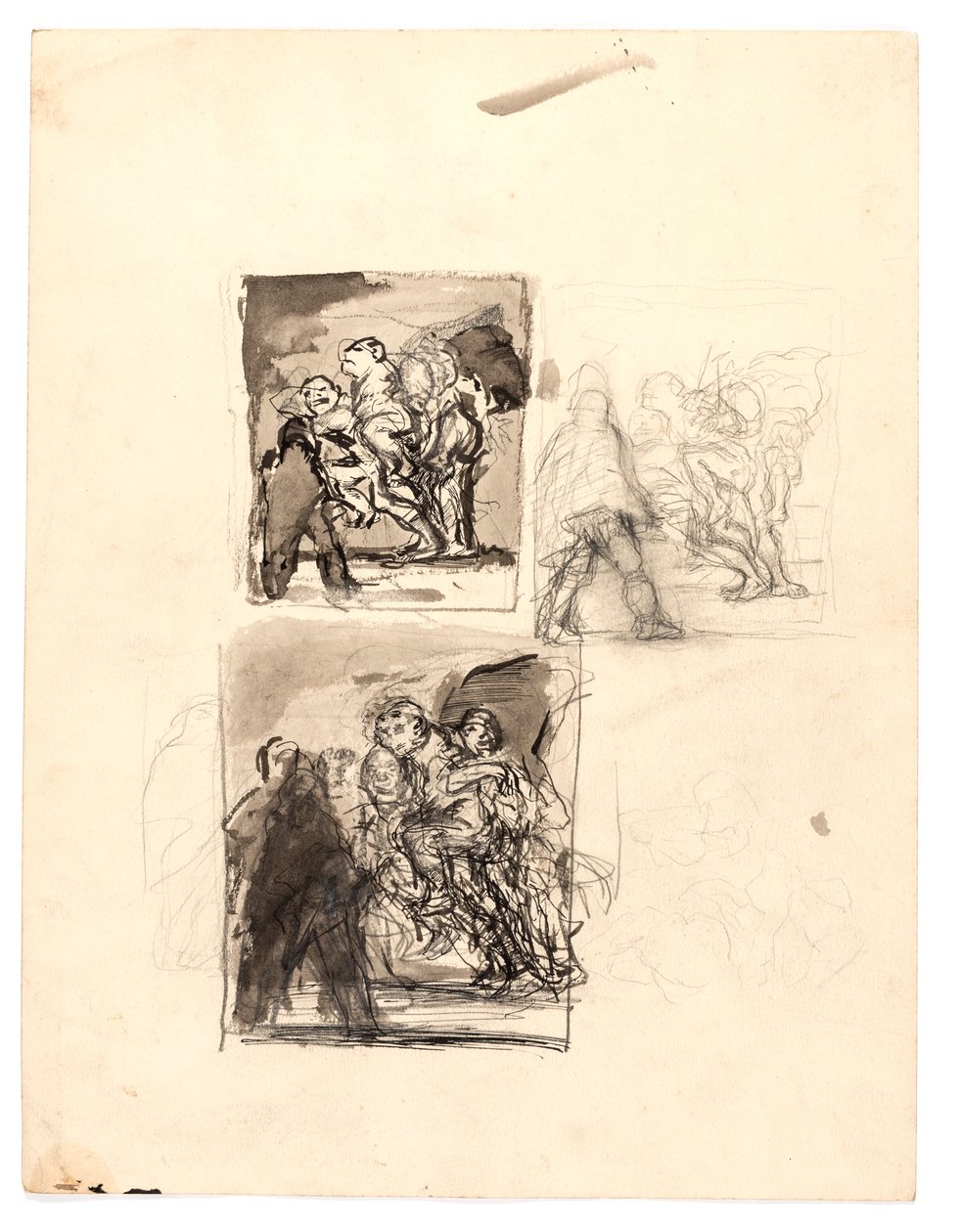 Tre studier för "Macbeth and the Witches" av Oluf Hartmann