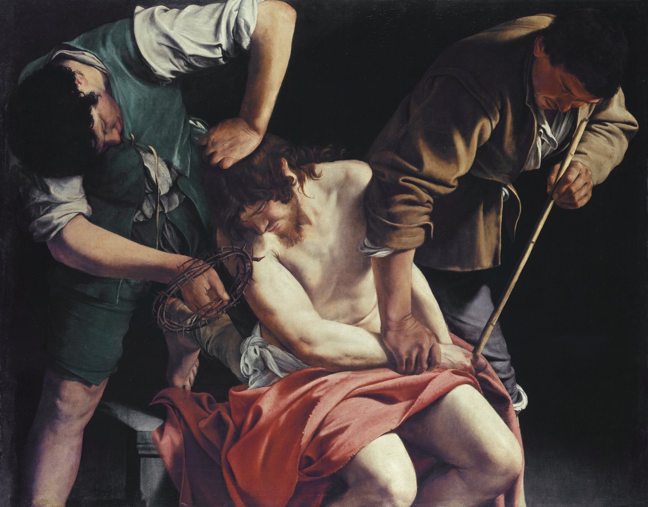 Christ being crowned with thorns av Orazio Gentileschi