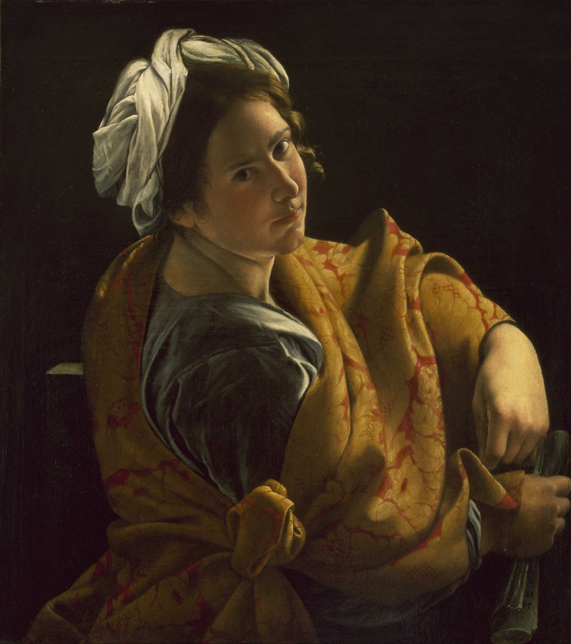 Porträtt av en ung kvinna som en sibyl av Orazio Gentileschi