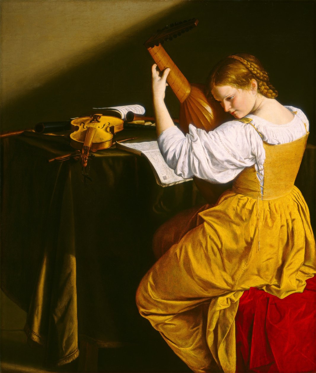 Lutspelare av Orazio Gentileschi
