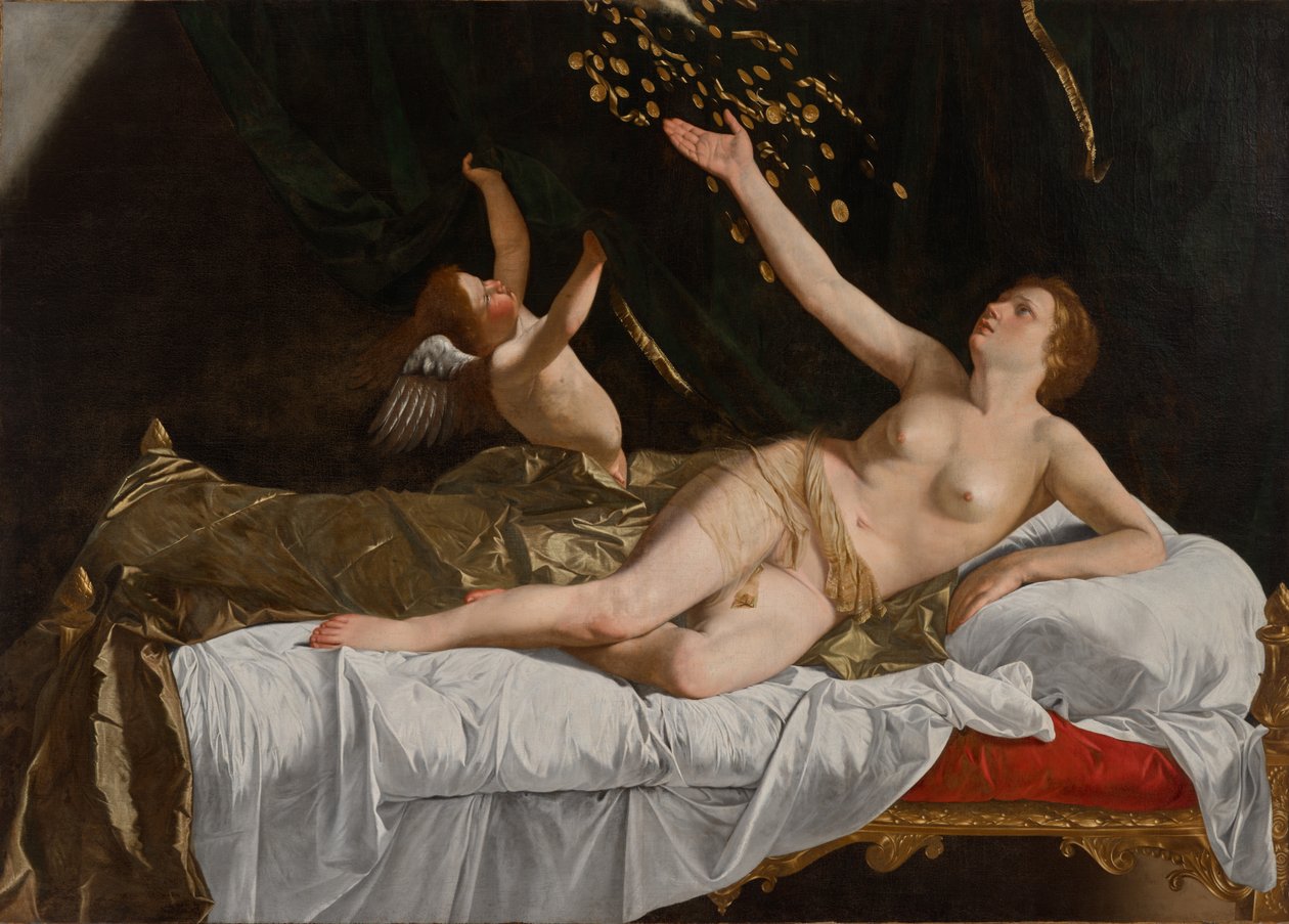 Danae av Orazio Gentileschi