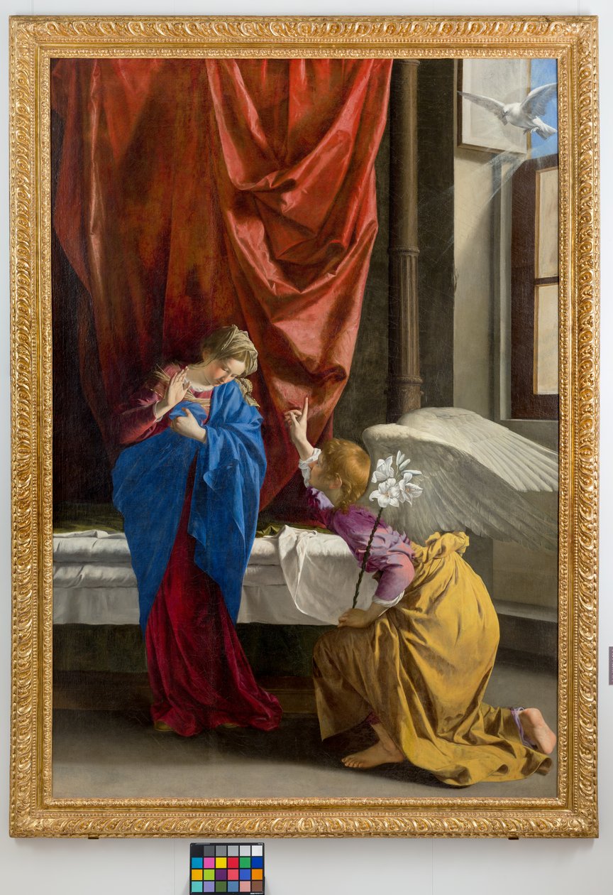 Bebådelsen, 1623 av Orazio Gentileschi