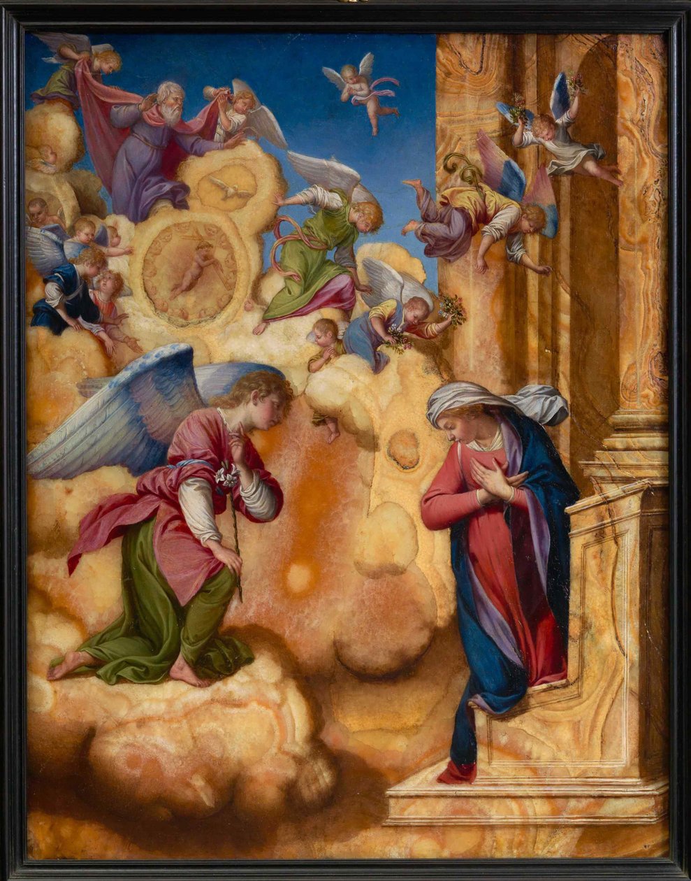 Bebådelsen, ca. 1600. av Orazio Gentileschi