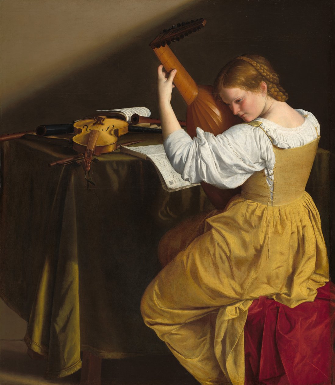 Lutspelaren av Orazio Gentileschi