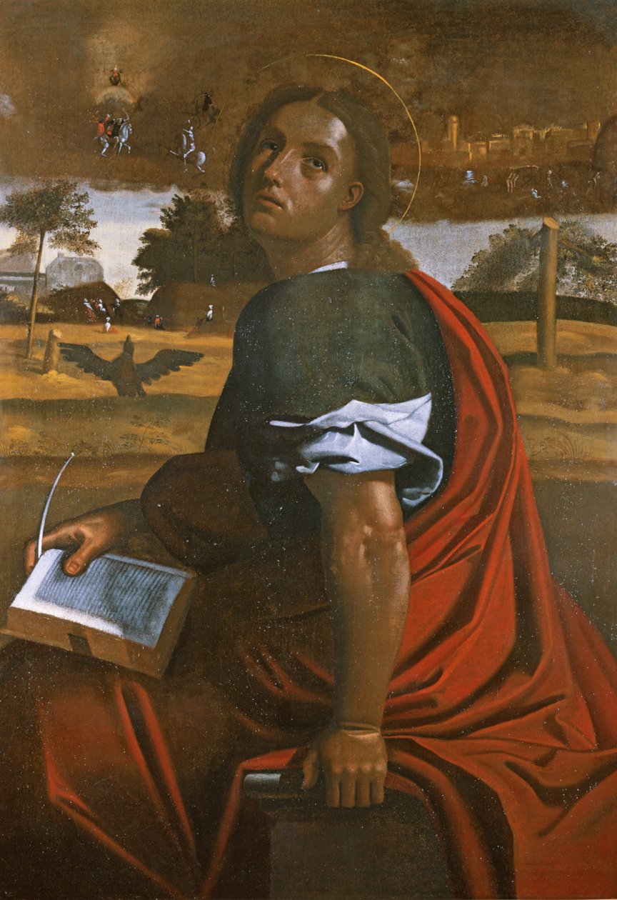 Evangelisten Johannes i Patmos av Ortolano