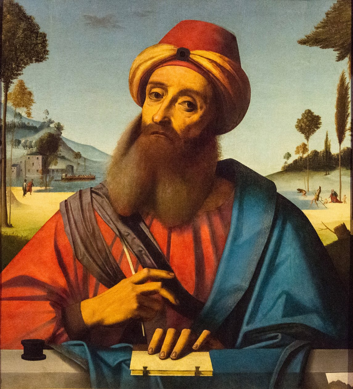 Porträtt av Ovidius, ca. 1505-1510. av Ortolano