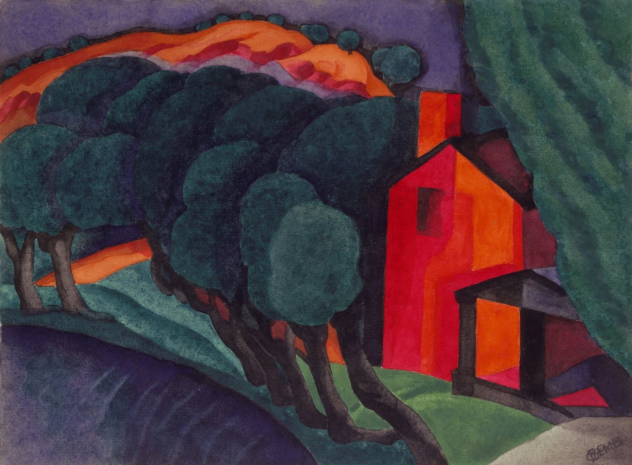 Glödande natt, 1924 av Oscar Florianus Bluemner