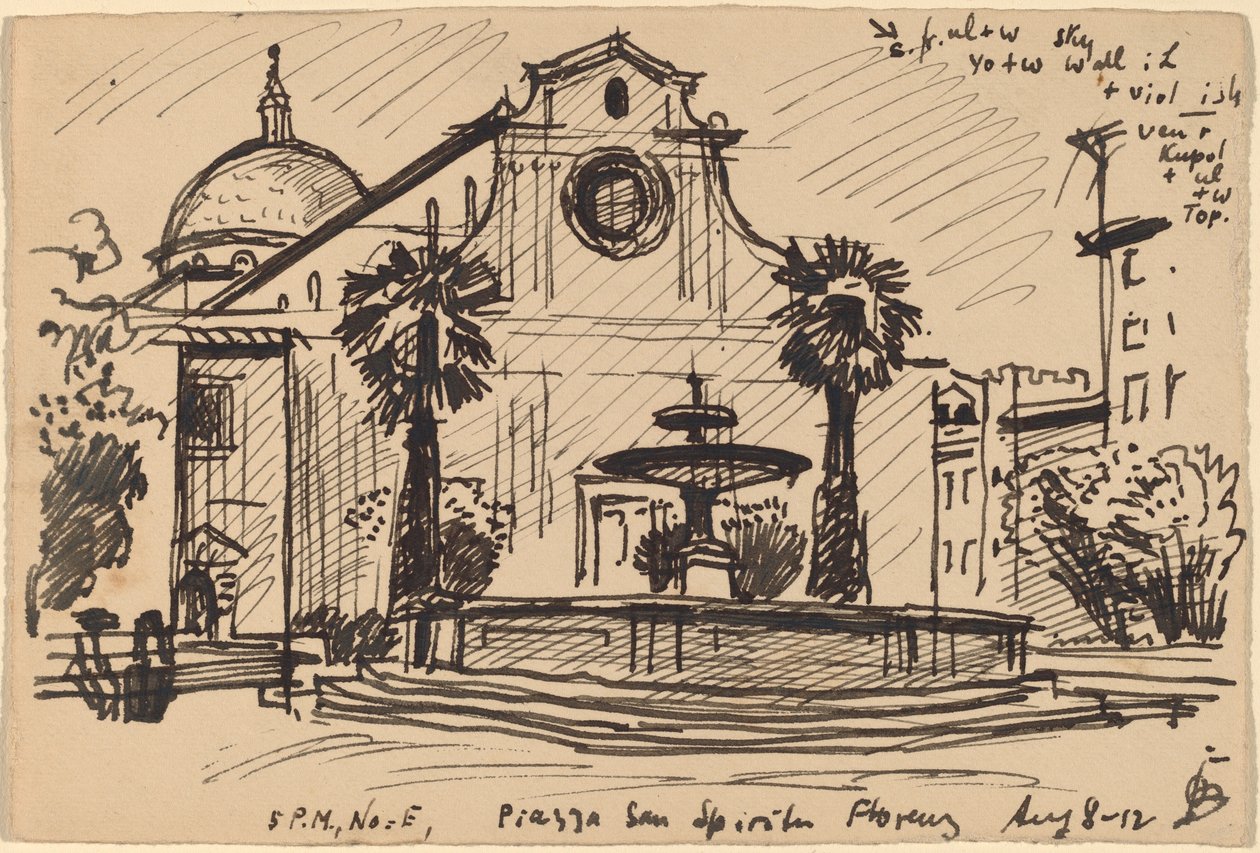 Piazza S. Spirito, Florens av Oscar F. Bluemner