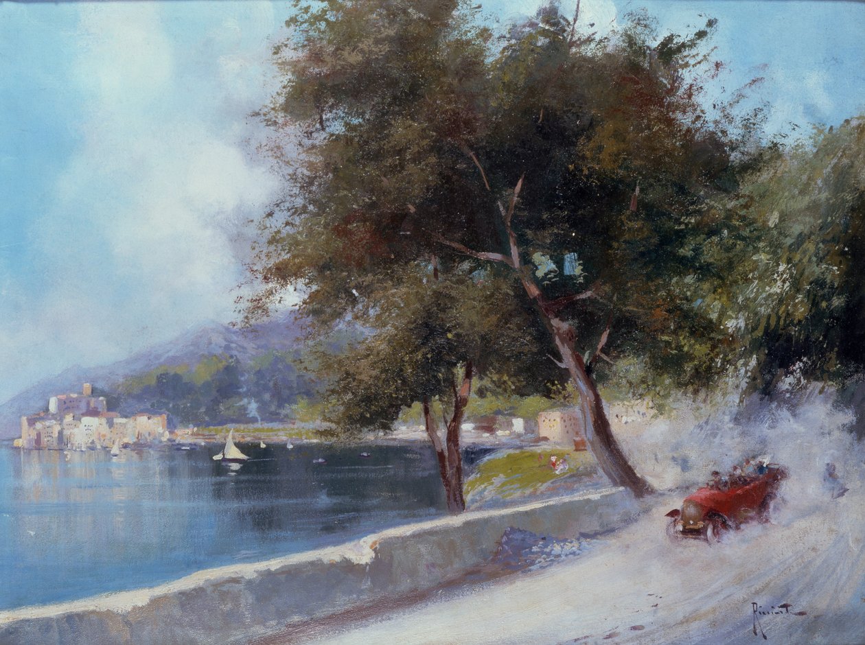 Racing on the Lake (olja på duk) av Oscar Ricciardi