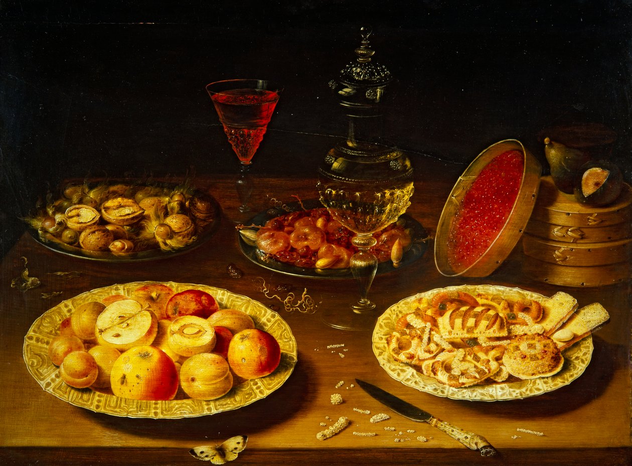 Stilleben (olja på pannå) av Osias the Elder Beert