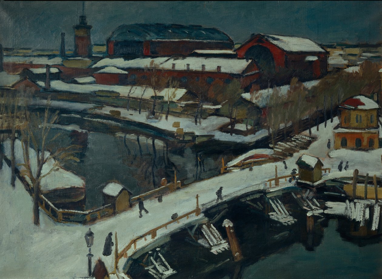 Vinterlandskap. Petrograd, 1920 av Osip Emmanuilovich Braz