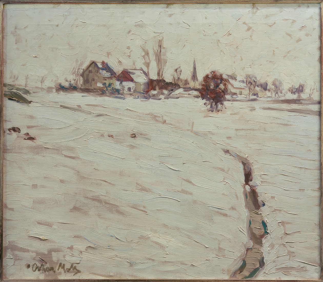 Snölandskap nära Grafrath av Oskar Moll