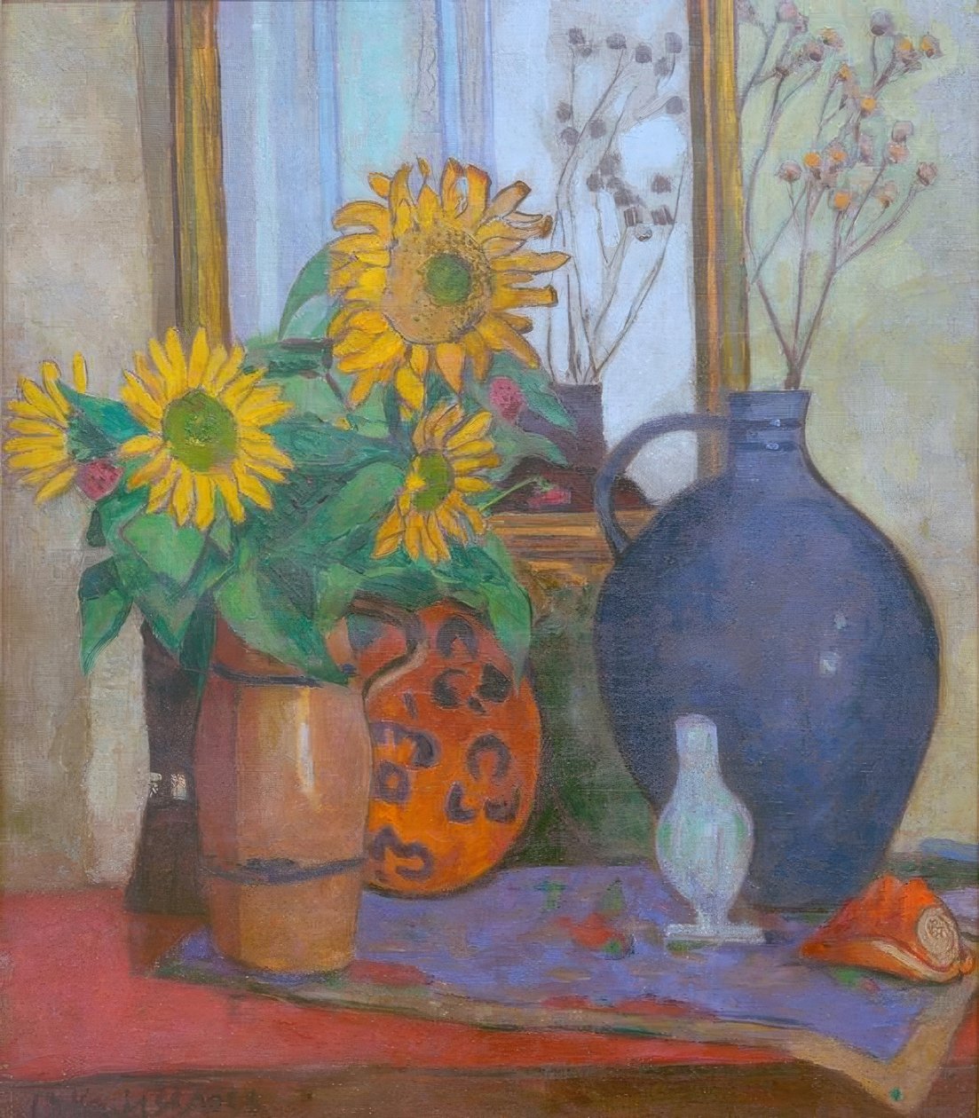 Solros med Matisse skål av Oskar Moll