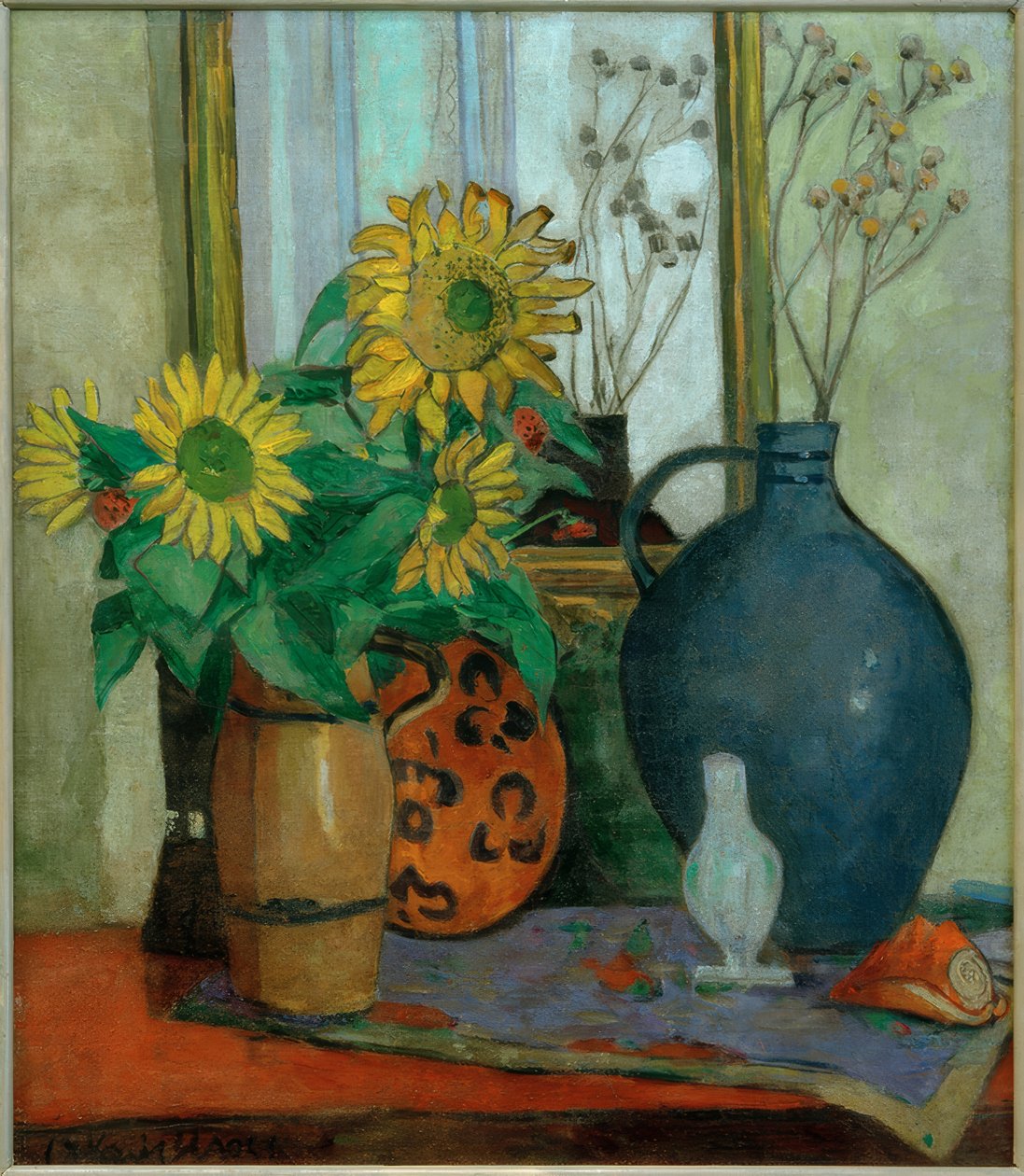 Solrosor med Matisse skål av Oskar Moll