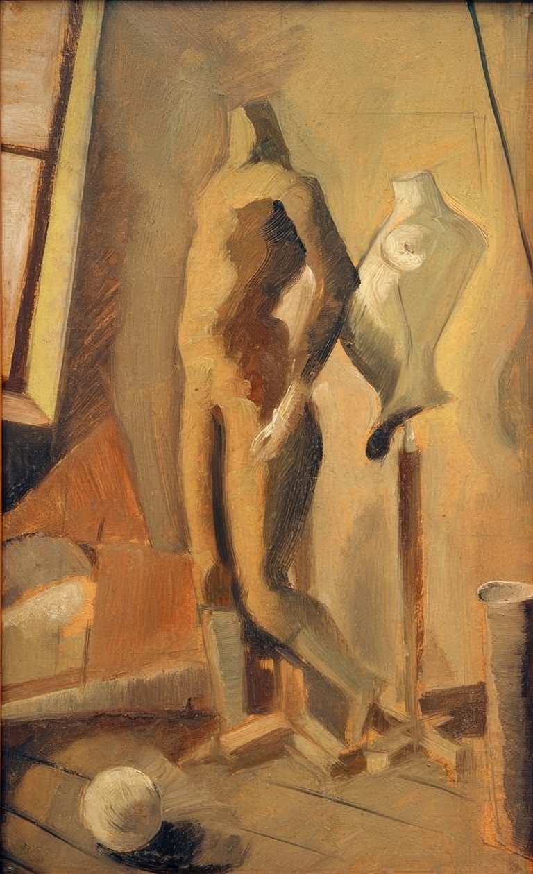 Atelierszene av Oskar Schlemmer
