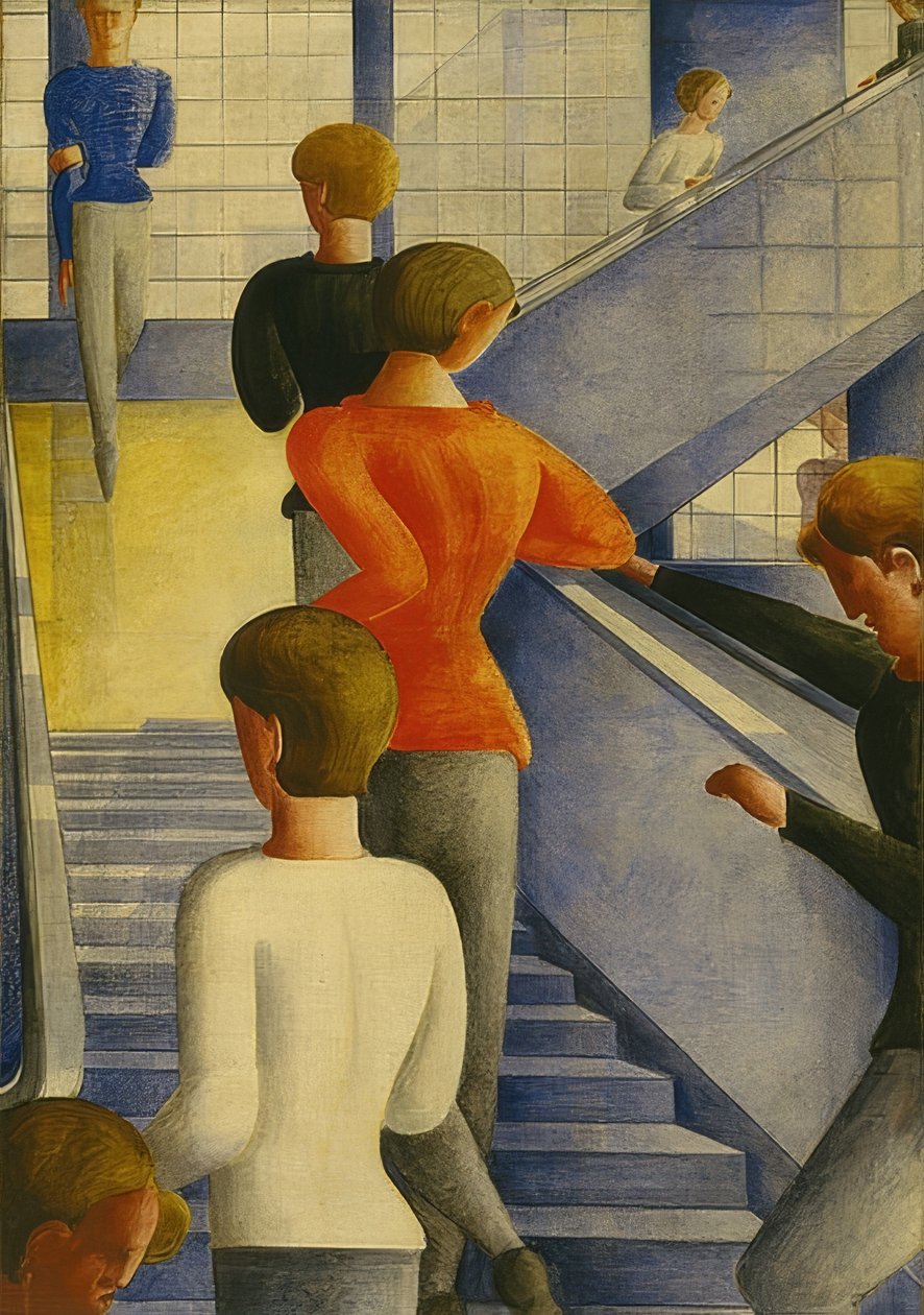 Bauhaus trappor. 1932 av Oskar Schlemmer