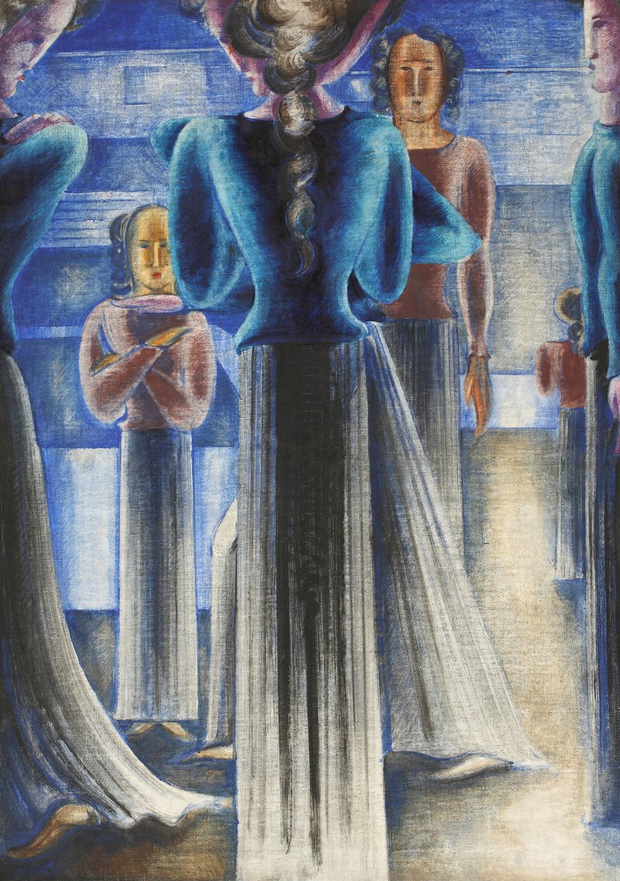 Grupp av blå kvinnor, 1931. av Oskar Schlemmer