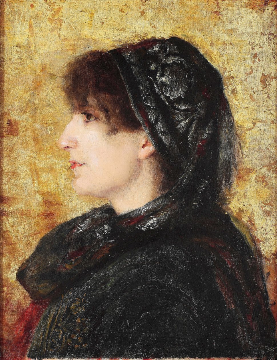 Porträtt av Naile Hanim av Osman Hamdi Bey