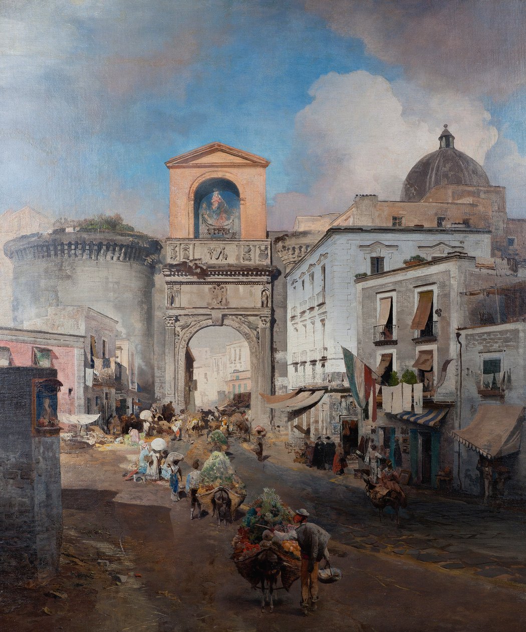 Promenaden till marknaden av Oswald Achenbach