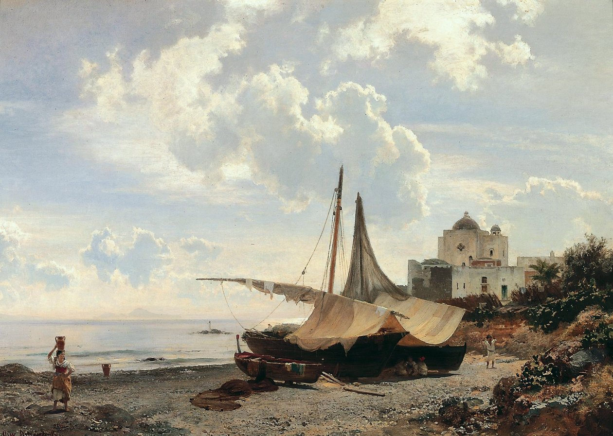 Torre del Greco av Oswald Achenbach