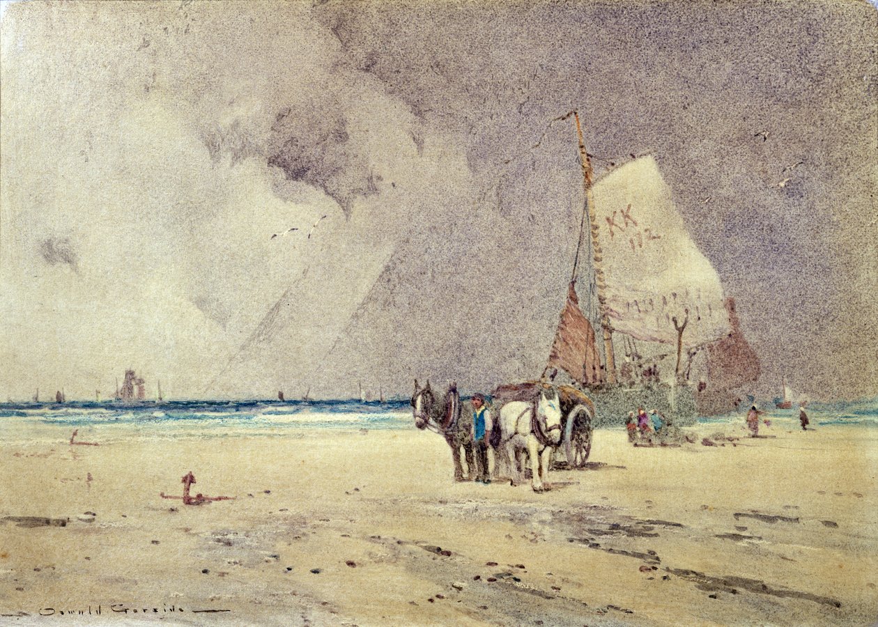 Vinterstrandscen av Oswald Garside