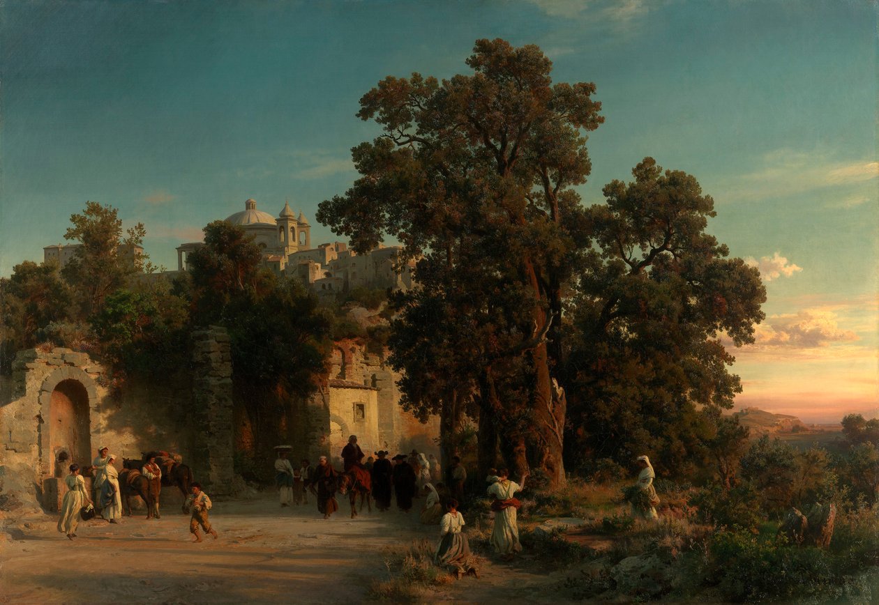 Kväll av Oswald Achenbach