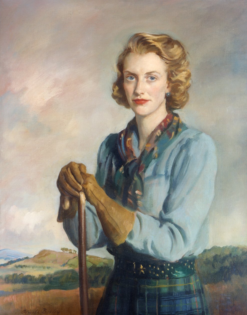 Porträtt av Elizabeth av Oswald Hornby Joseph Birley