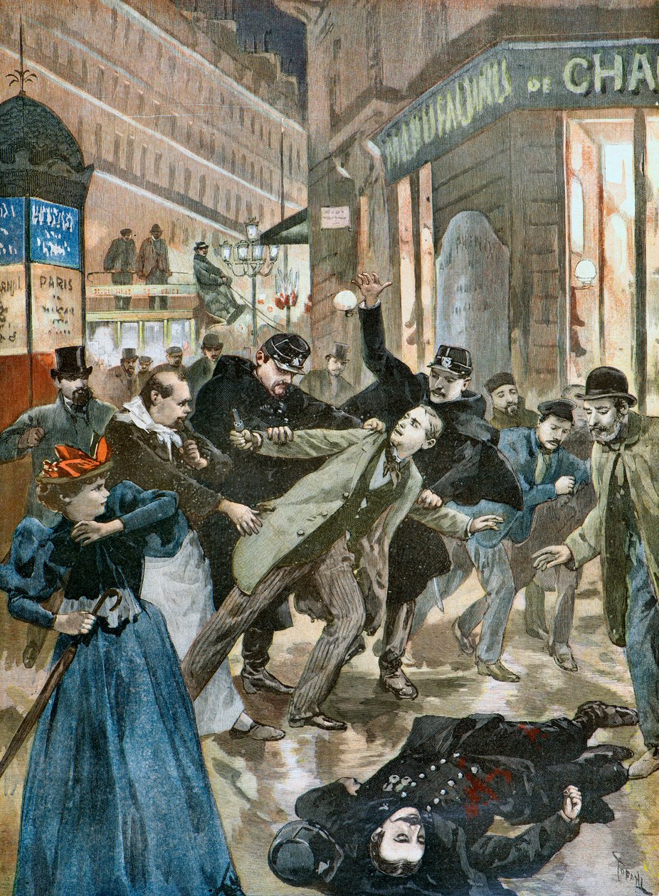 Arrestering av anarkisten Emile Henry av Oswaldo Tofani