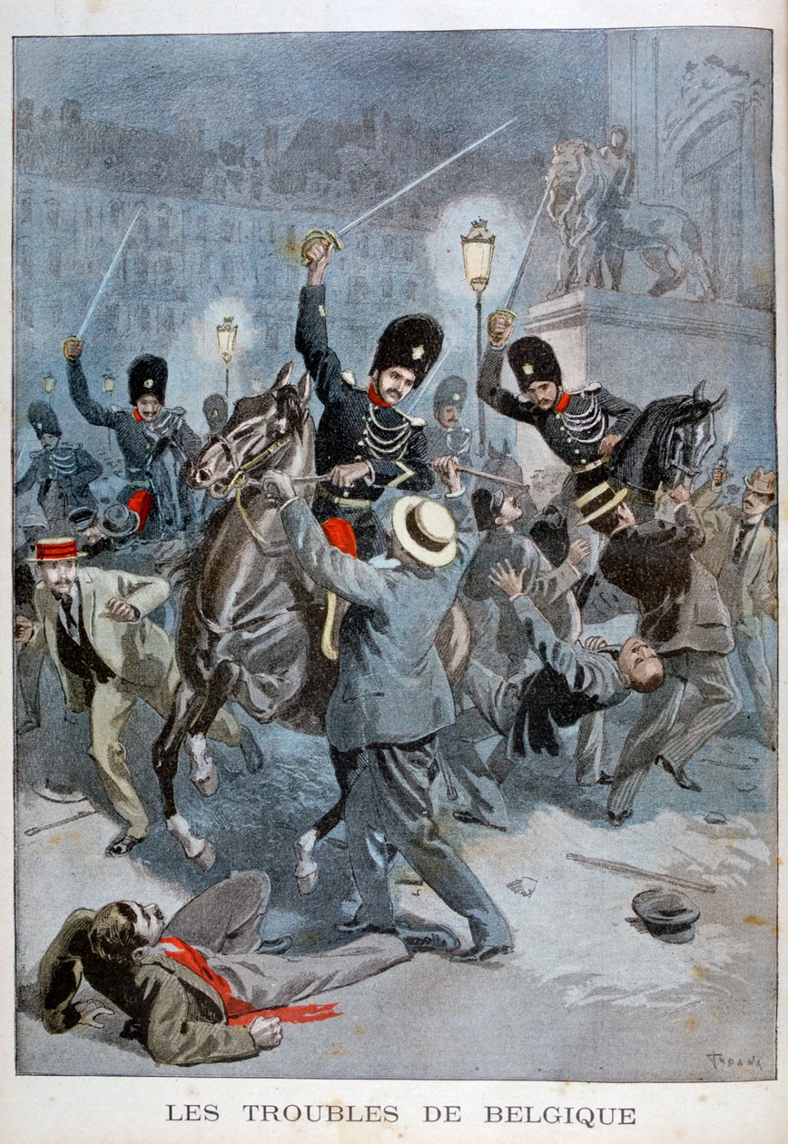 Problem i Belgien, 1899 av Oswaldo Tofani