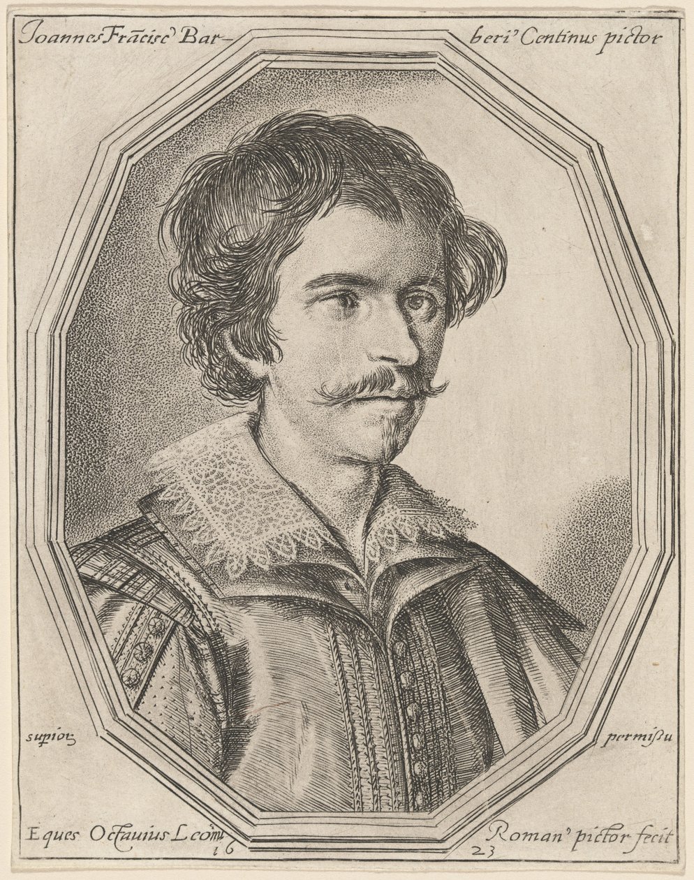 Giovanni Francesco Barbieri, kallad Guercino av Ottavio Leoni