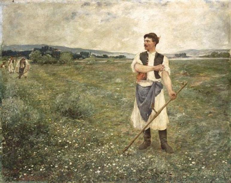 Man with Scythe av Otto Baditz