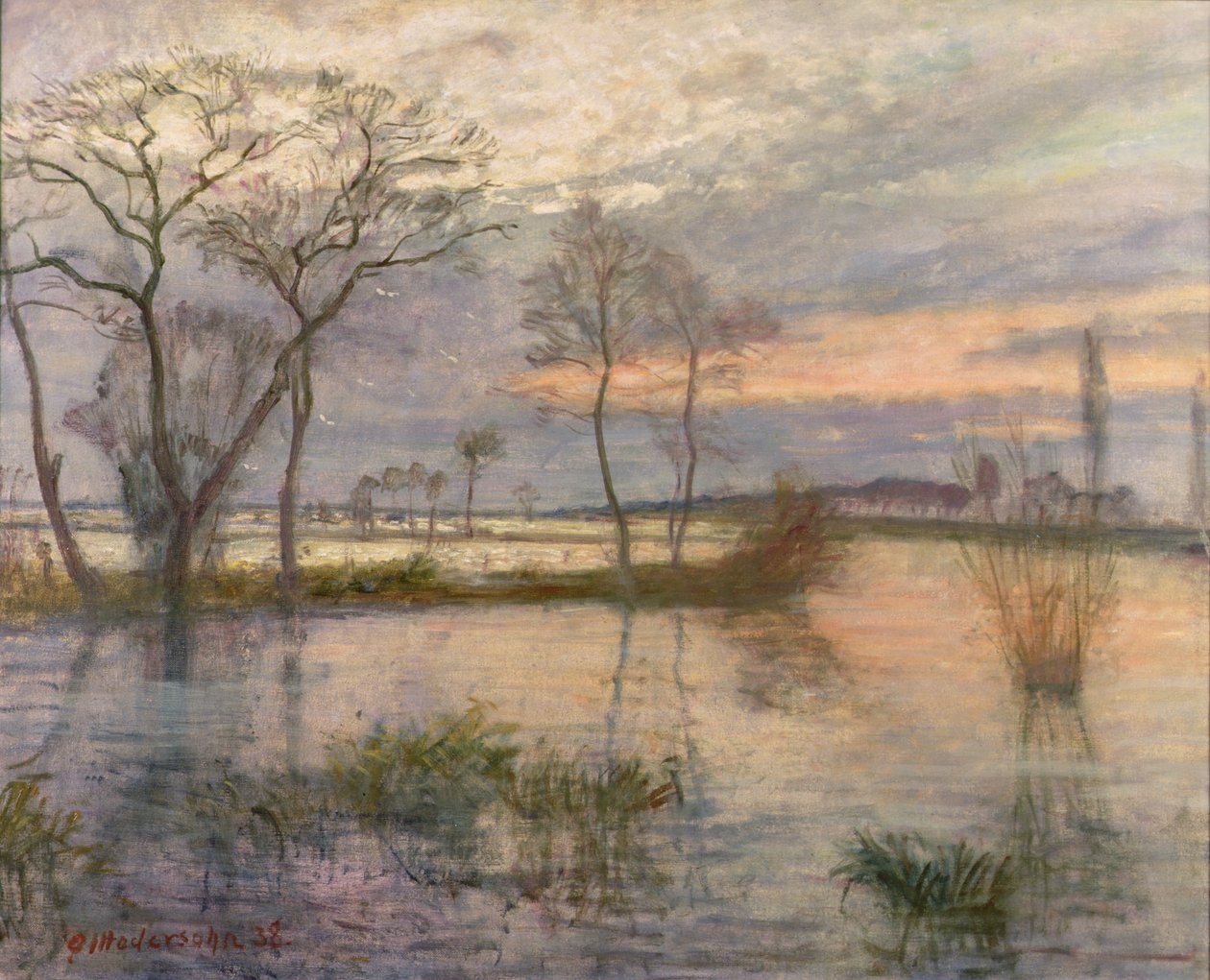 Kväll vid floden Wumme av Otto Modersohn