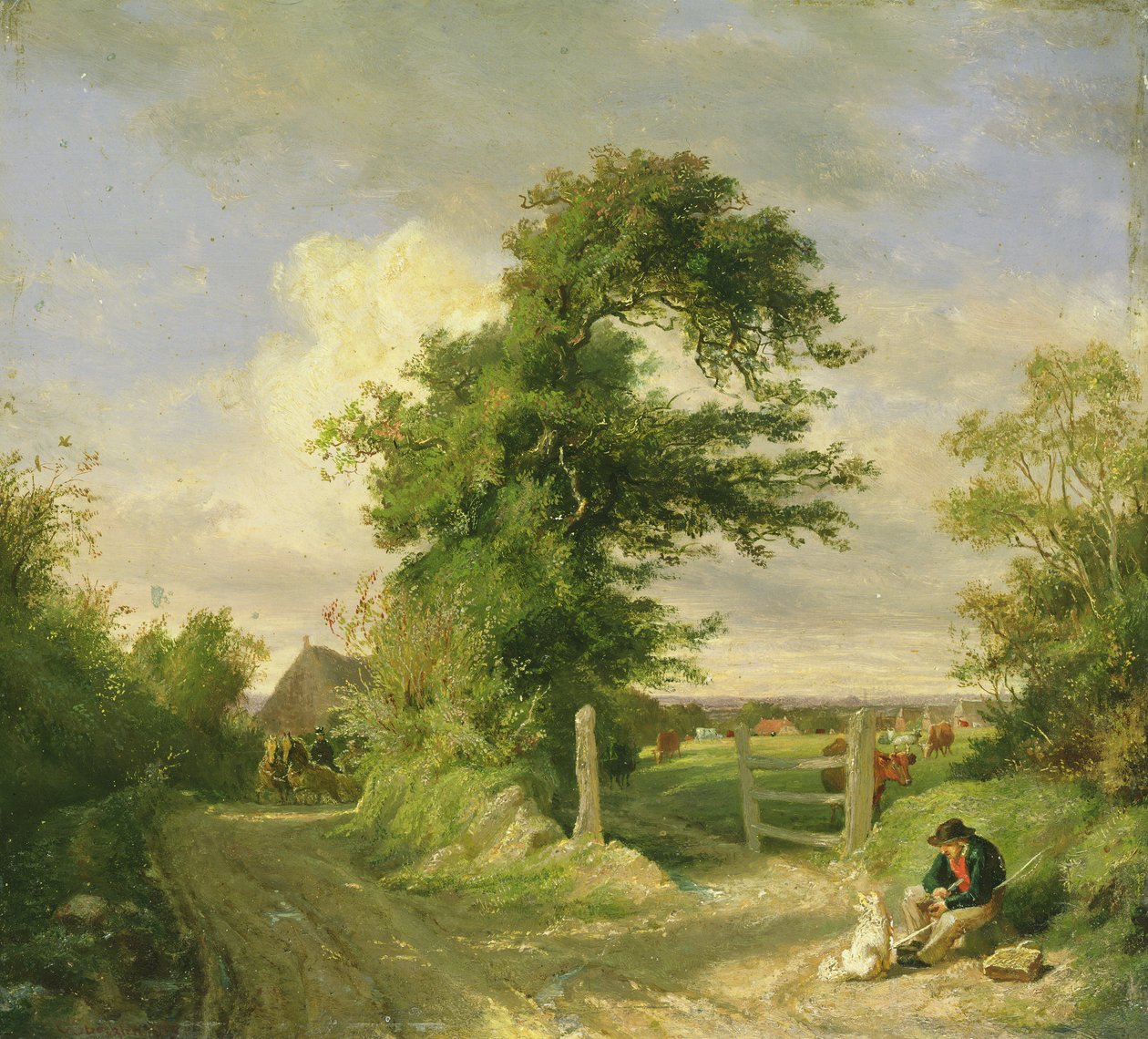 Gut Neverstaven, nära Oldesloe, 1859 av Otto Speckter
