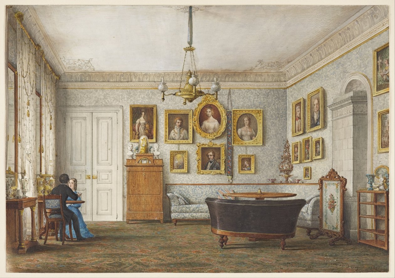 A Salon in a Residence of the Duke of Leuchtenberg av Otto Wagner