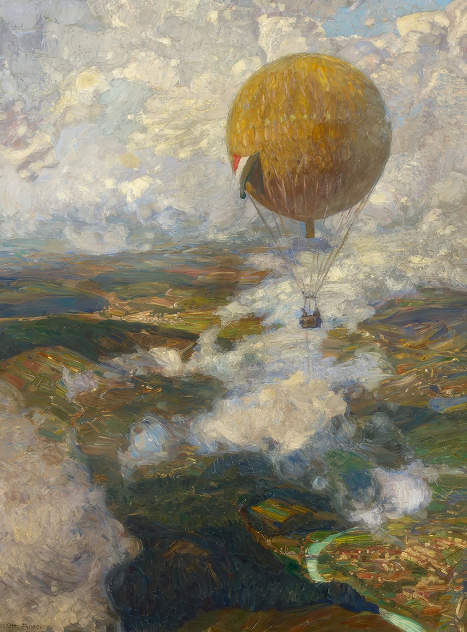 I en fången ballong över Vogeserna av Otto Antoine