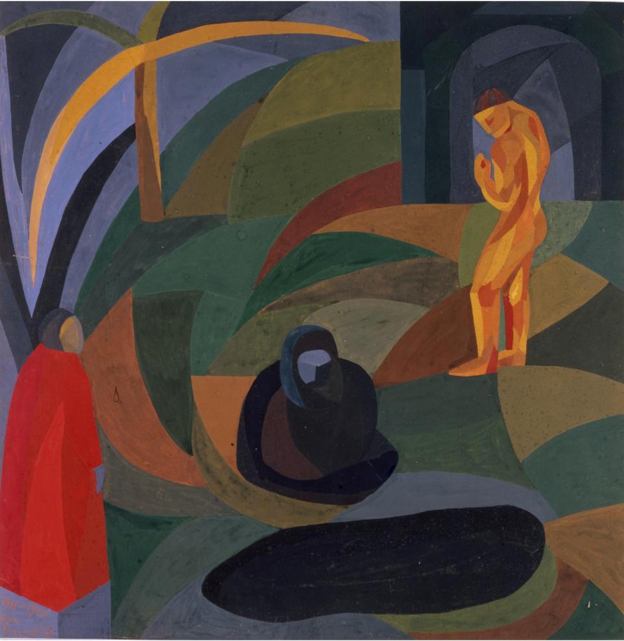 Komposition med tre figurer, 1911-1941. av Otto Freundlich